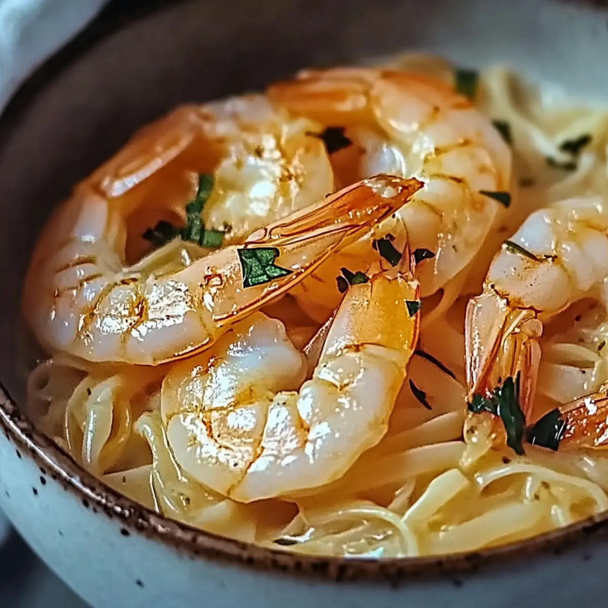 Shrimp Orzo In Lemon Garlic Sauce