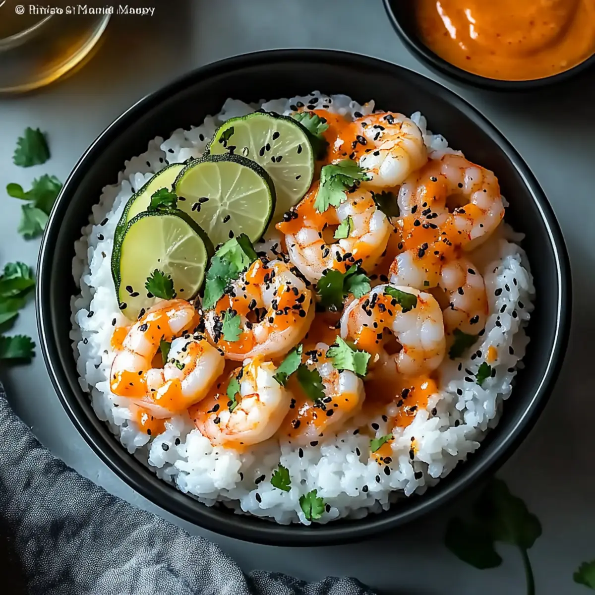 Shrimp Rice Bowls with Spicy Mayo