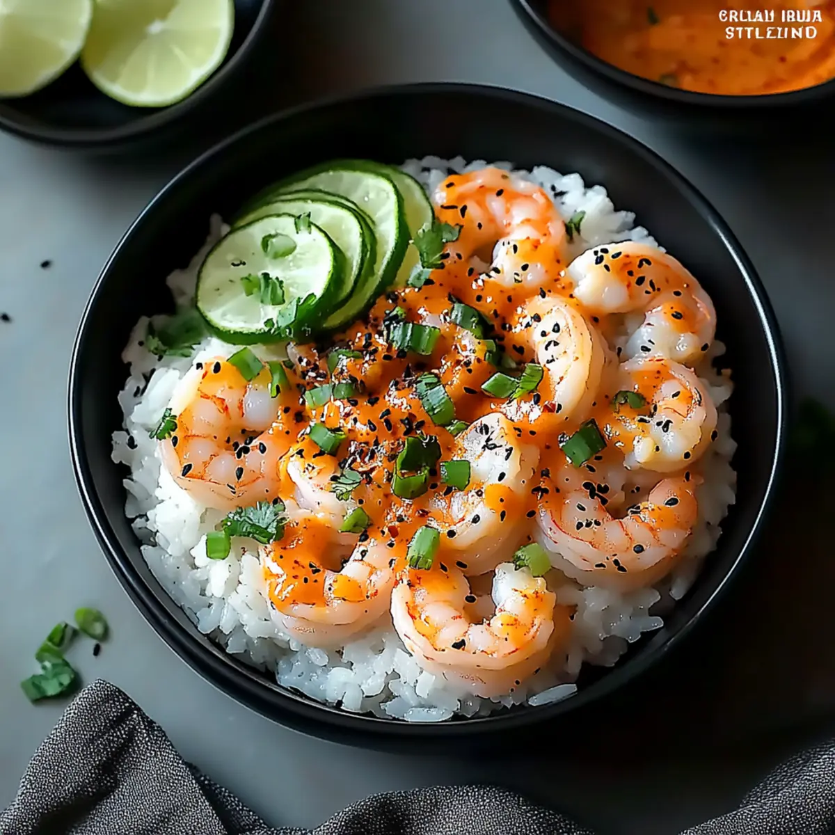 Shrimp Rice Bowls with Spicy Mayo