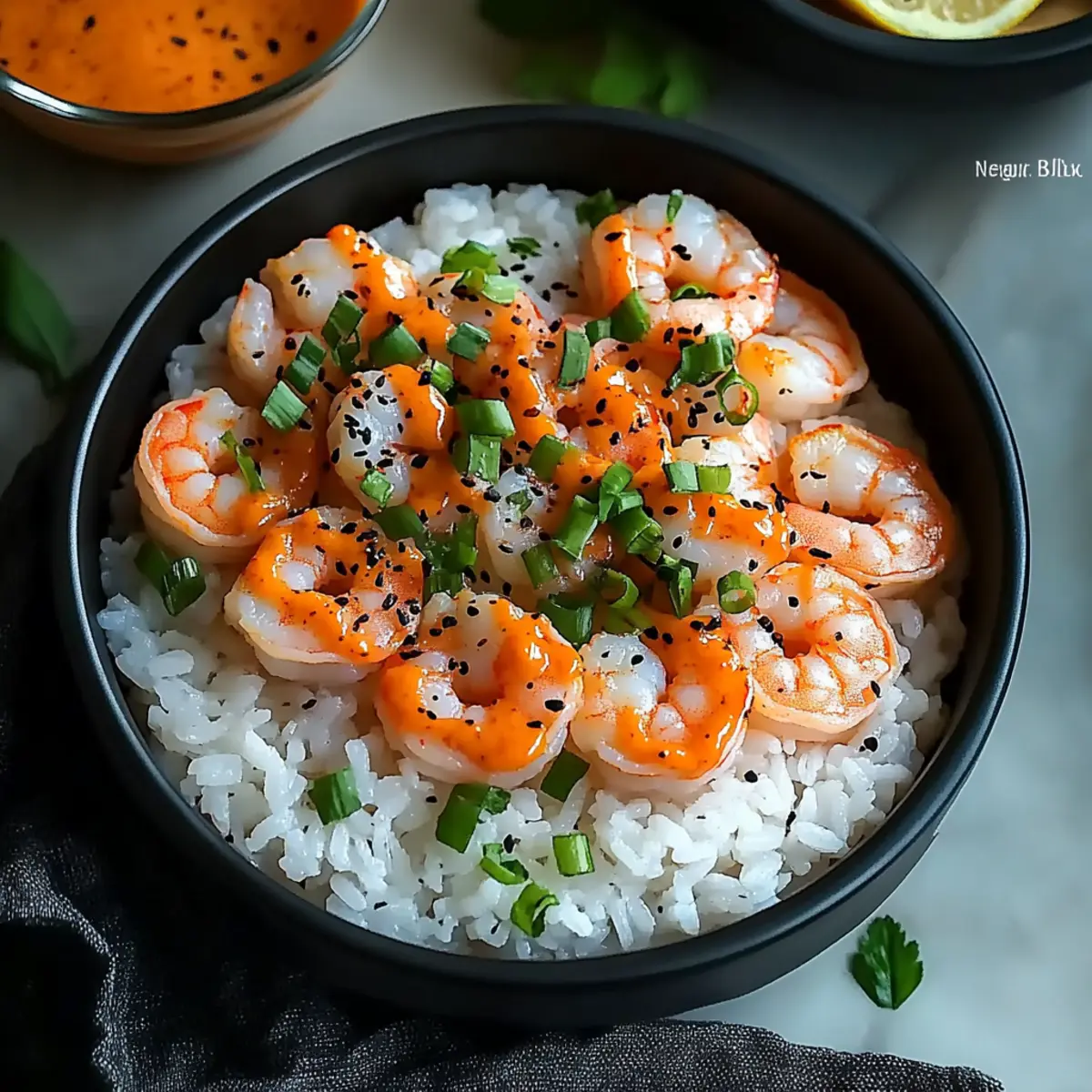 Shrimp Rice Bowls with Spicy Mayo