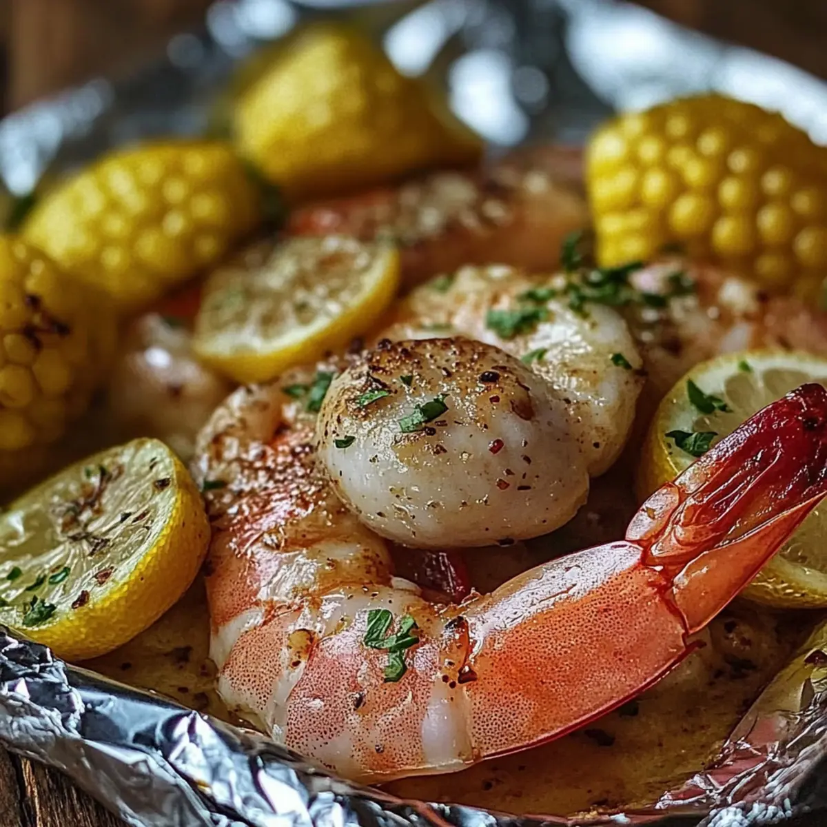 Shrimp and Sausage Foil Packs