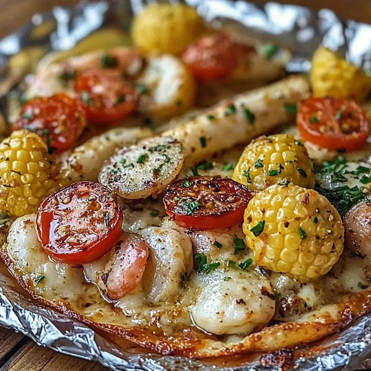 Shrimp and Sausage Foil Packs