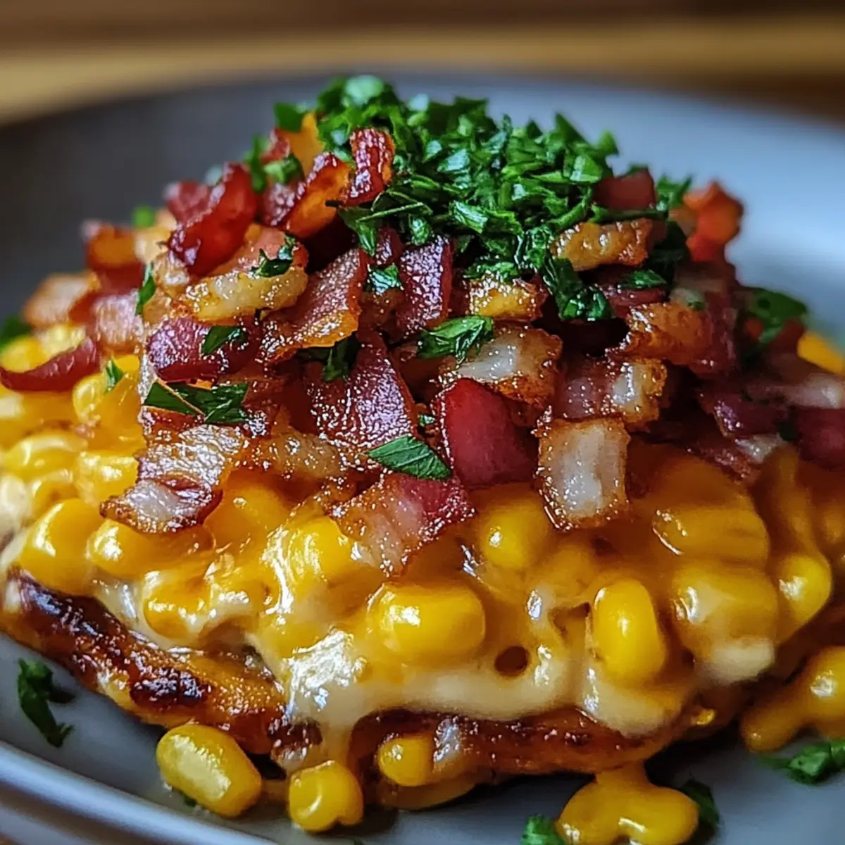 Slow Cooker Cheddar Corn with Bacon