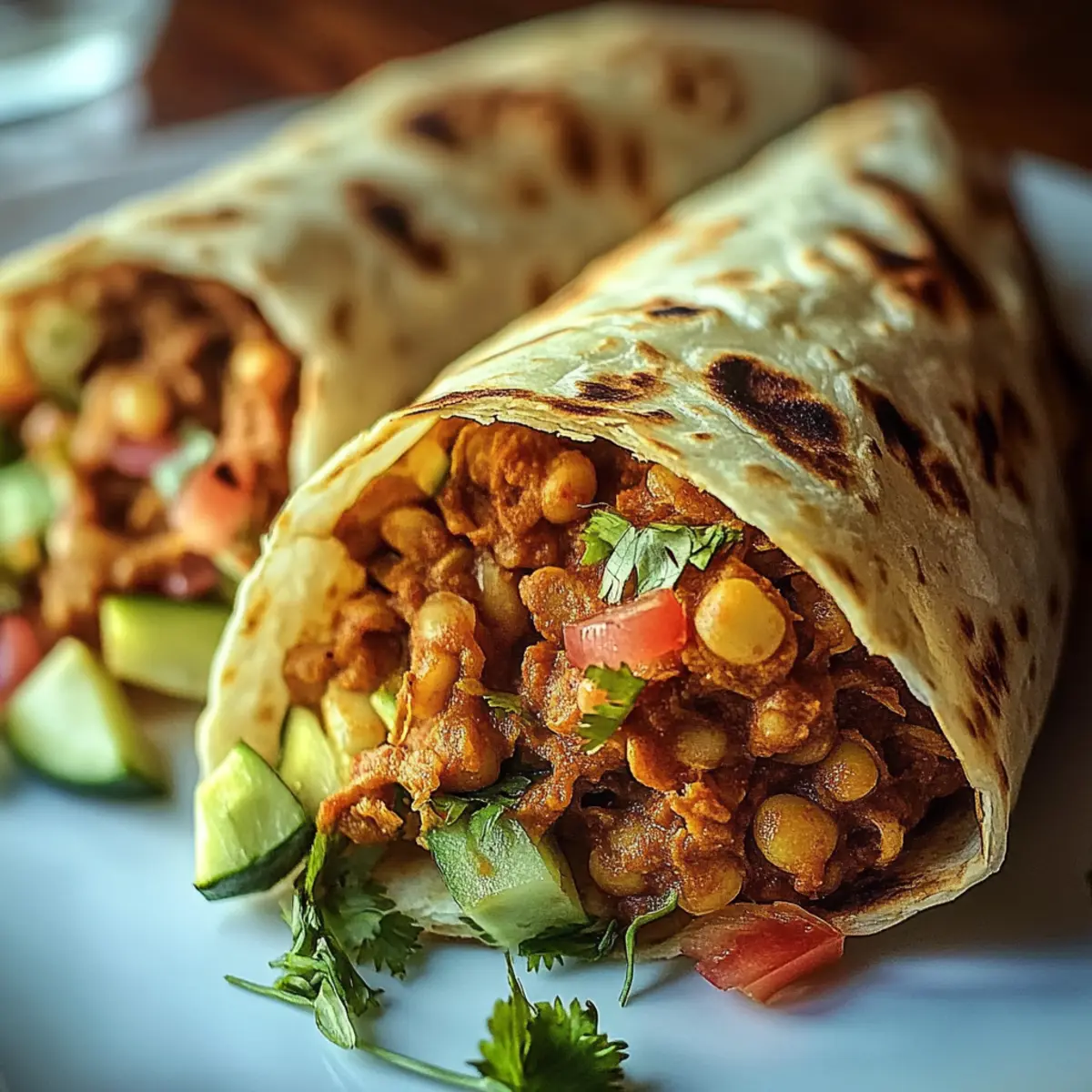 Spicy Chickpea and Avocado Wrap