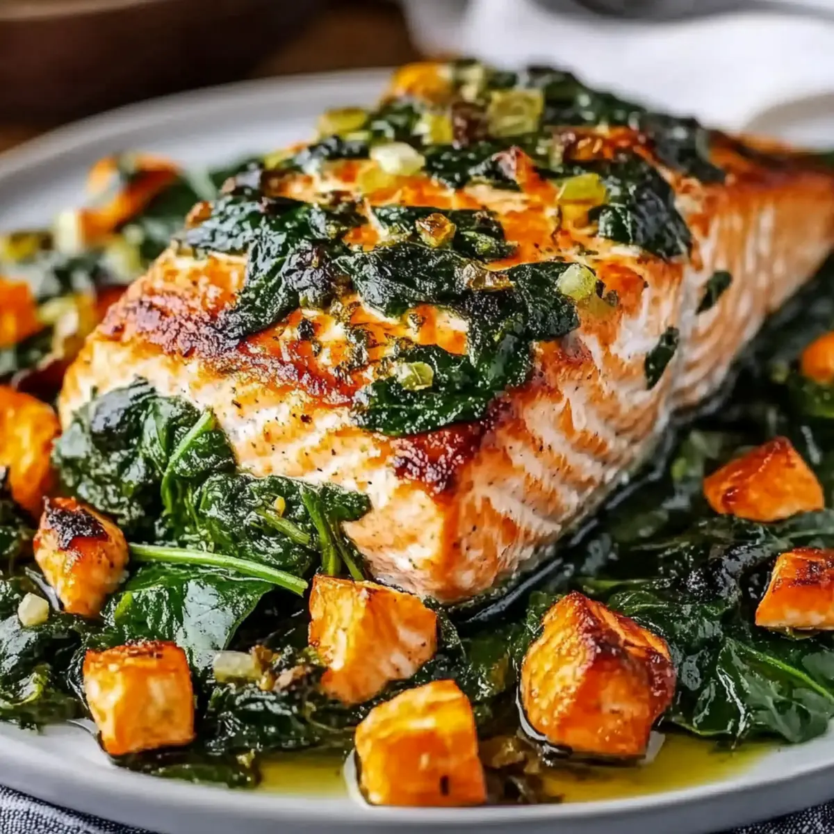 Spinach Stuffed Salmon