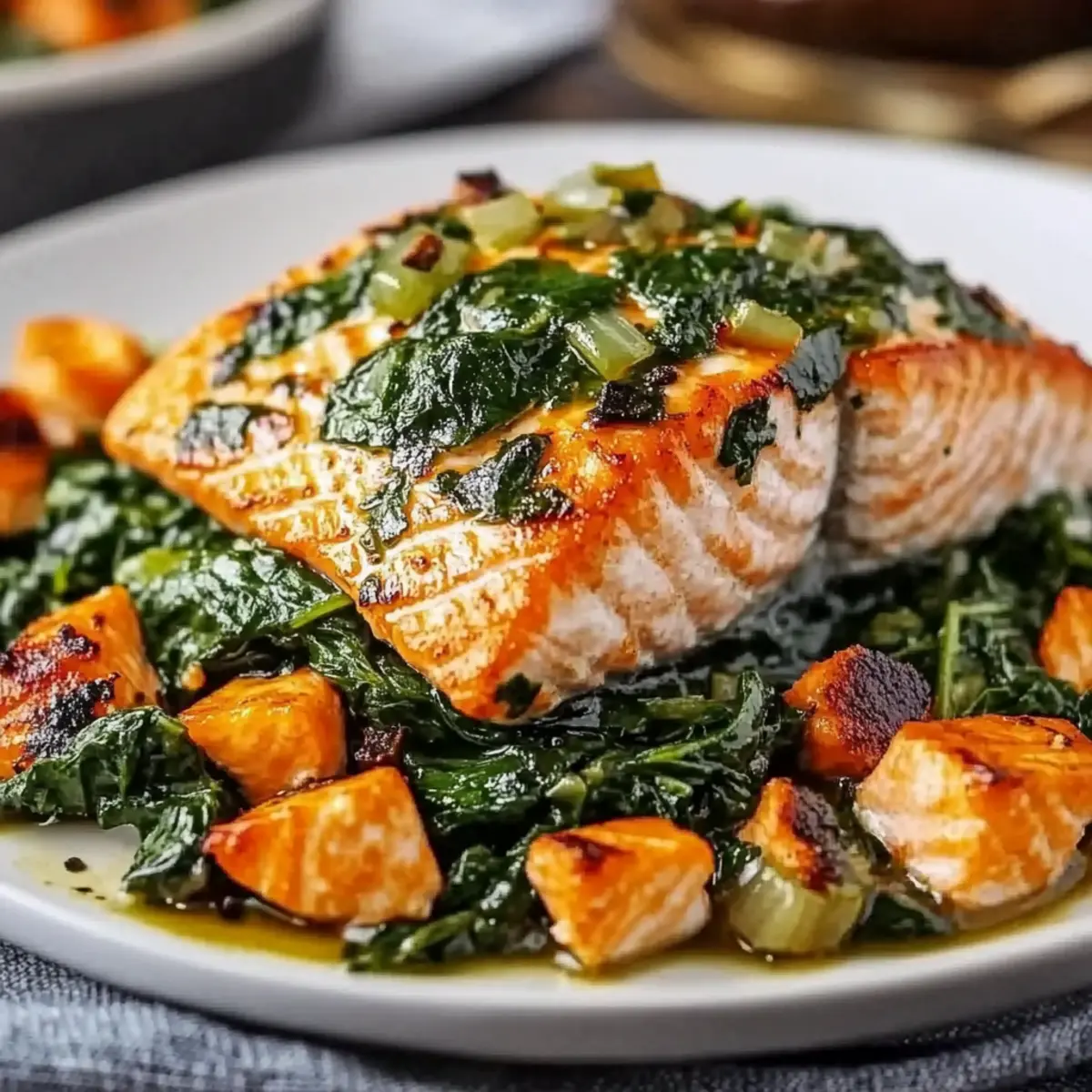 Spinach Stuffed Salmon