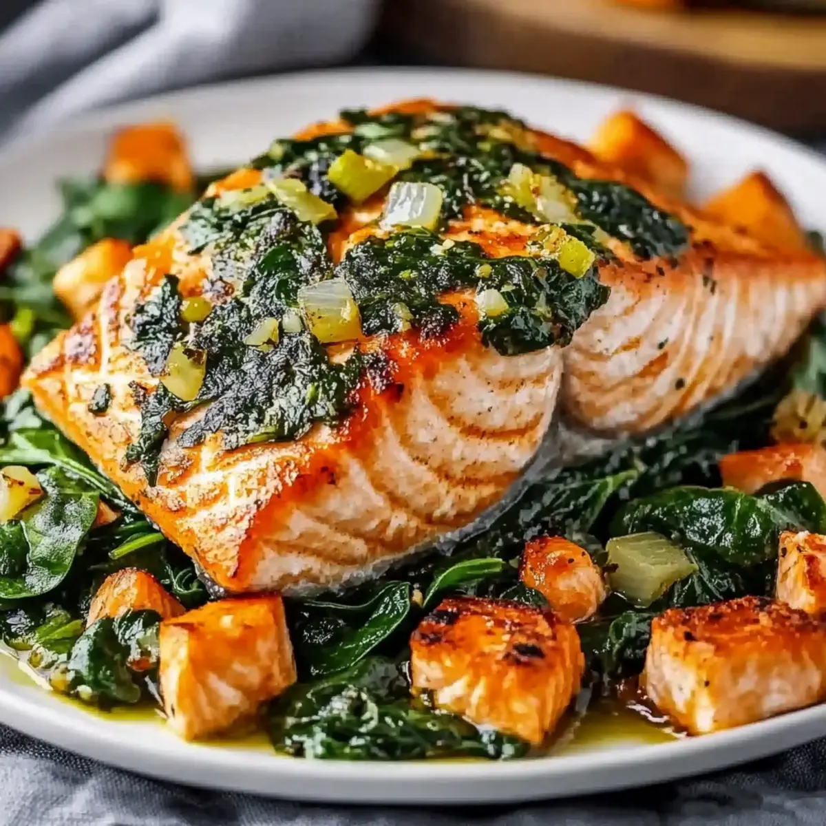 Spinach Stuffed Salmon