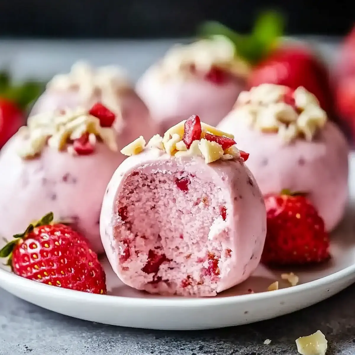 Strawberry Cheesecake Protein Balls