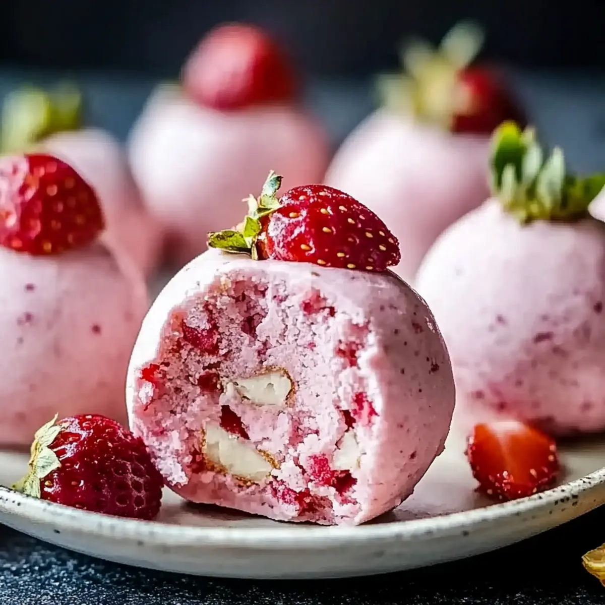 Strawberry Cheesecake Protein Balls