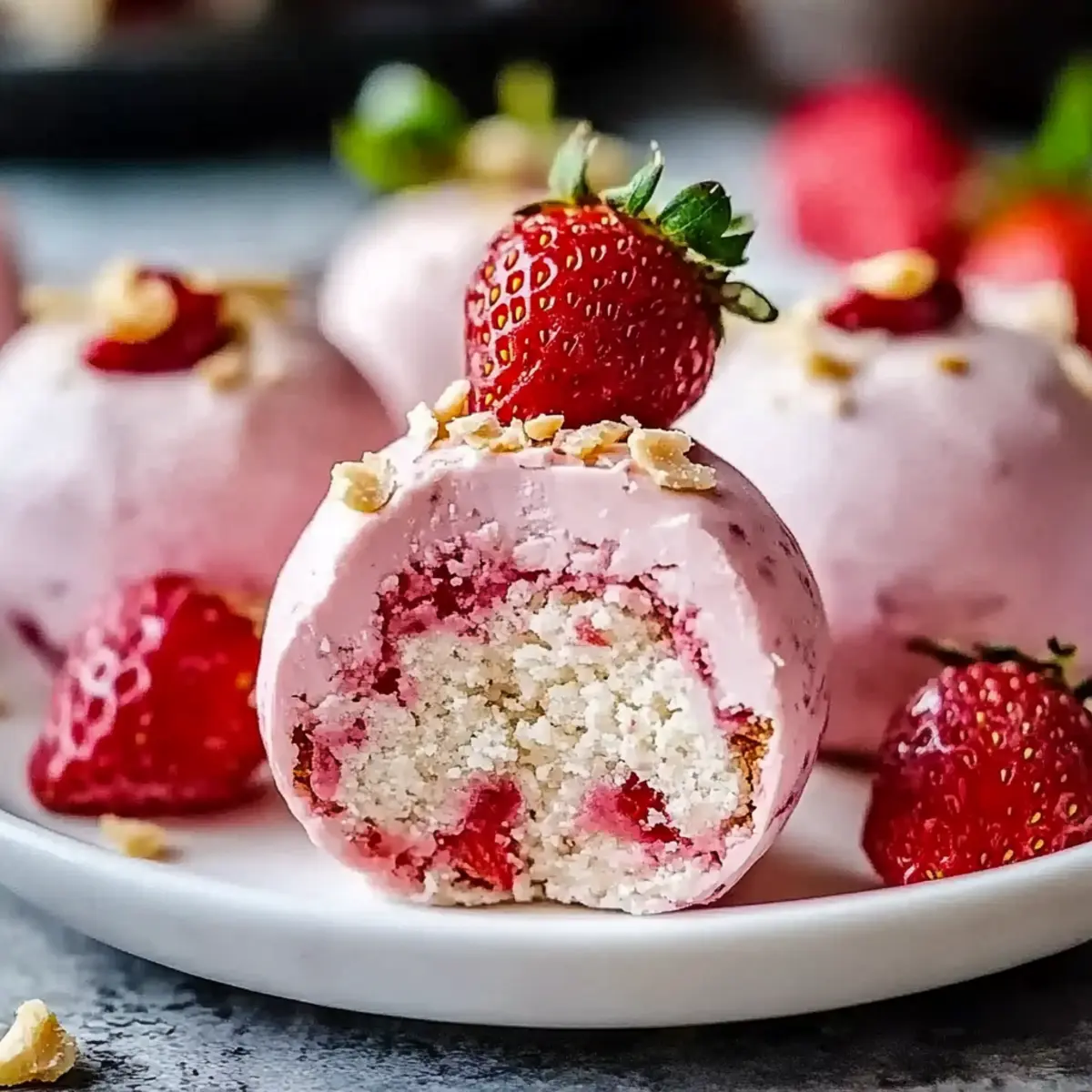Strawberry Cheesecake Protein Balls