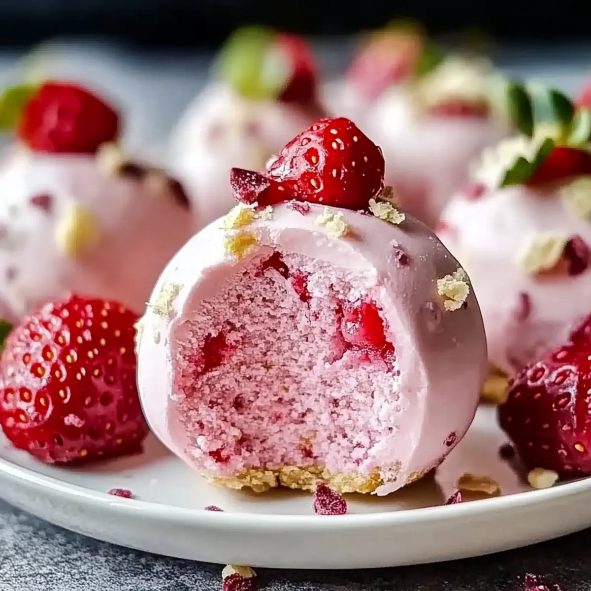 Strawberry Cheesecake Protein Balls