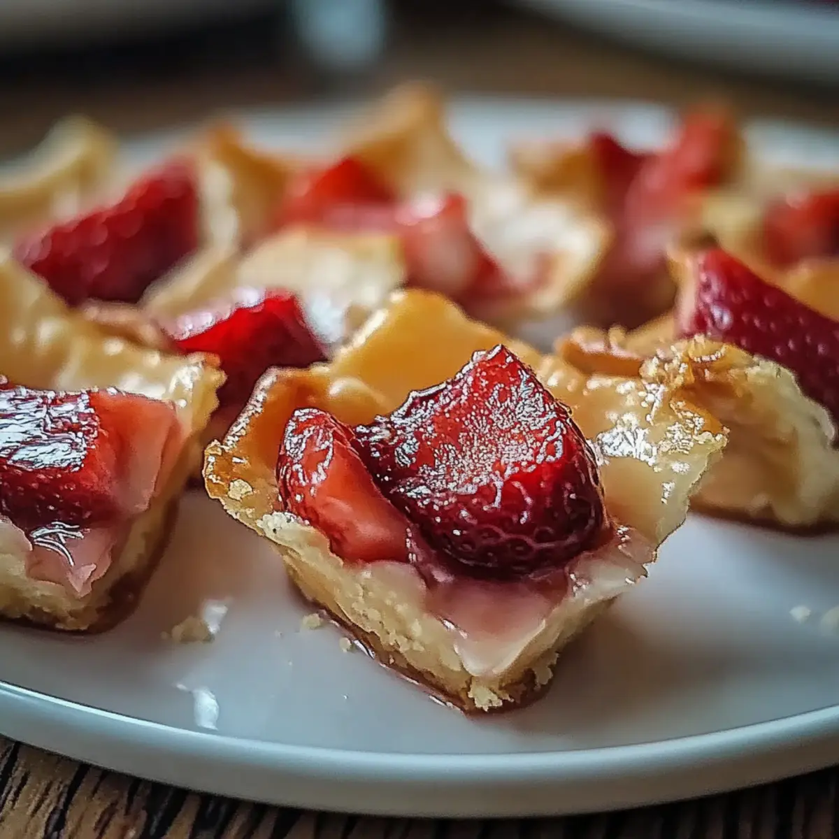 Strawberry Cheesecake Wonton Bites