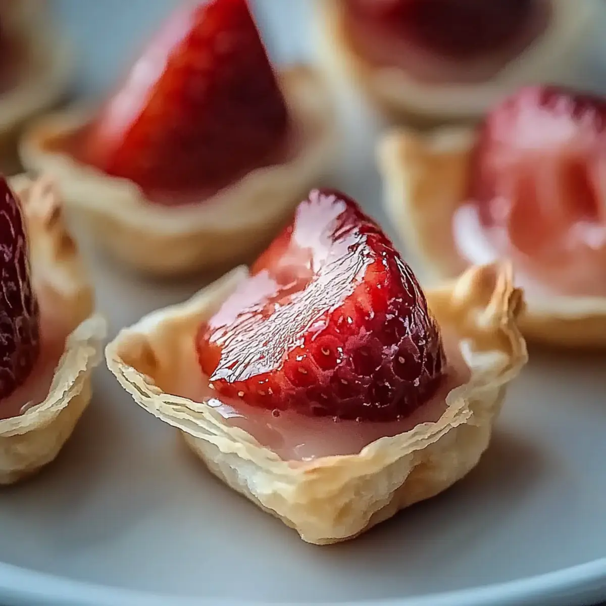 Strawberry Cheesecake Wonton Bites