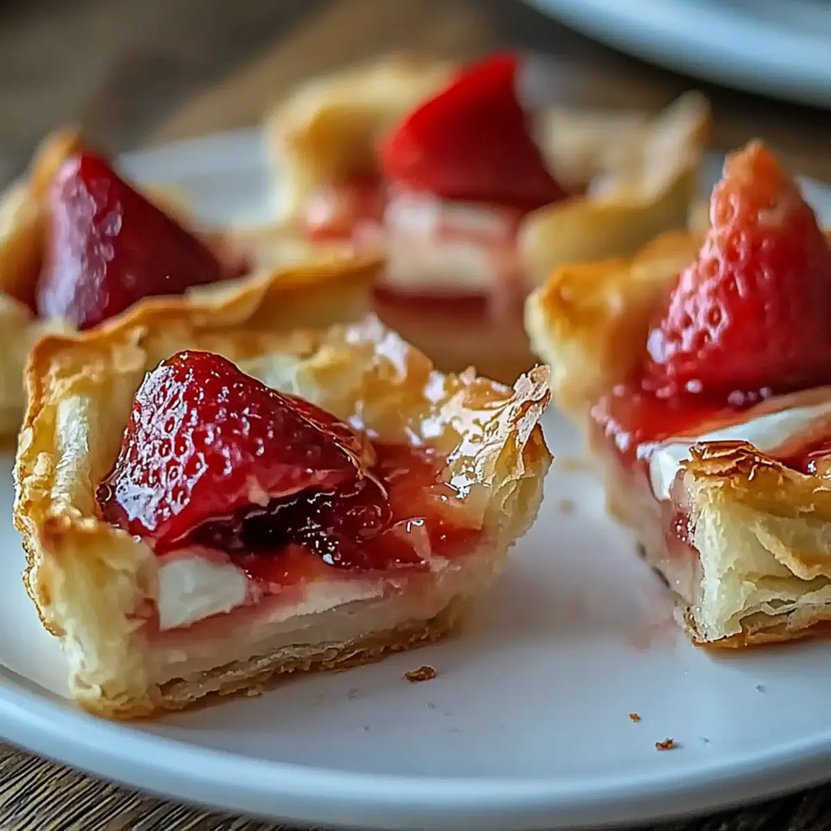 Strawberry Cheesecake Wonton Bites