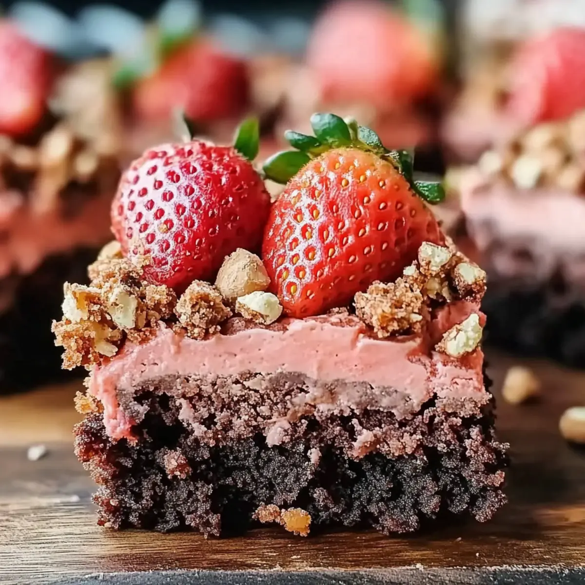 Strawberry Crunch Brownies