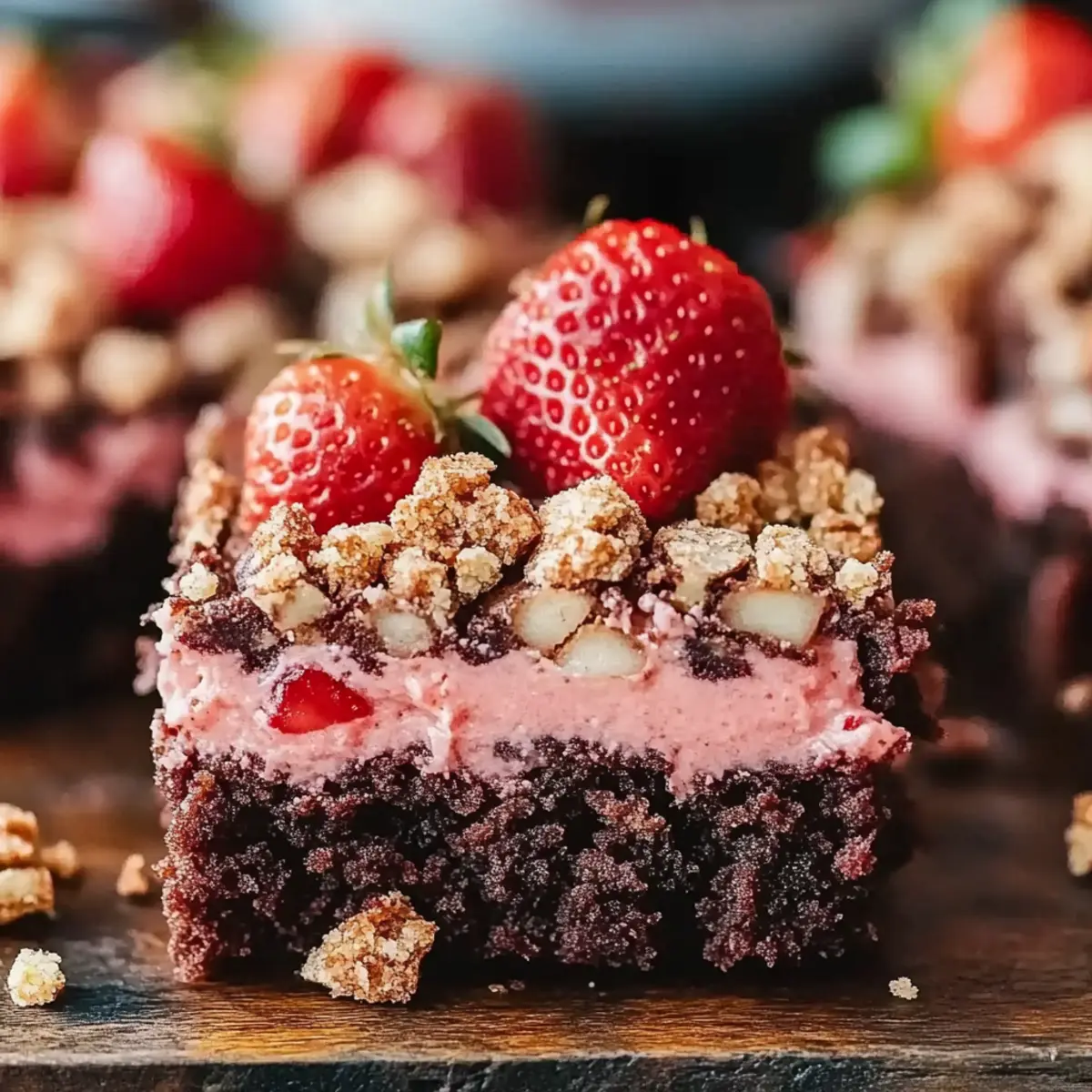 Strawberry Crunch Brownies