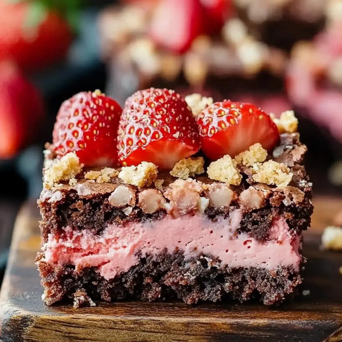 Strawberry Crunch Brownies