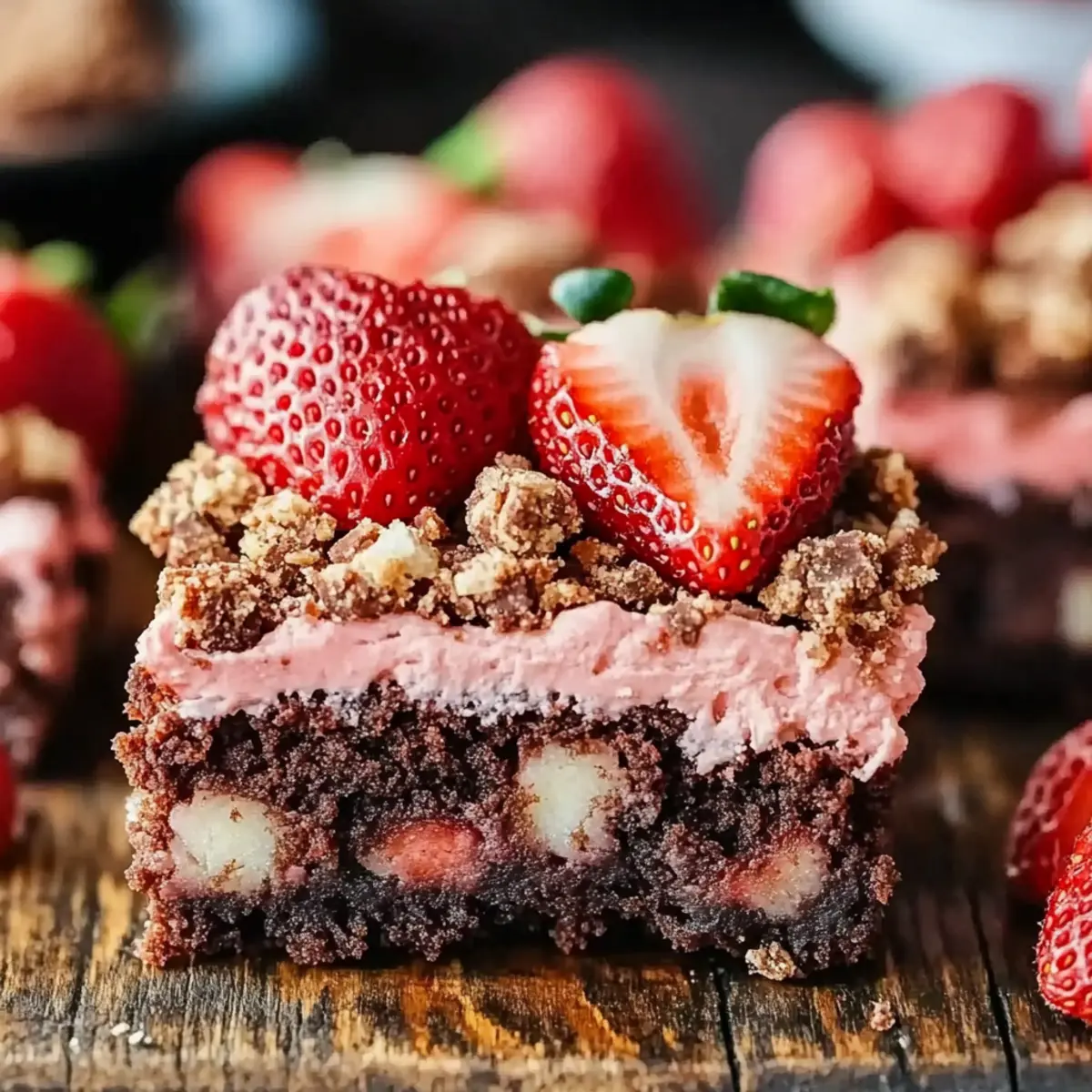 Strawberry Crunch Brownies