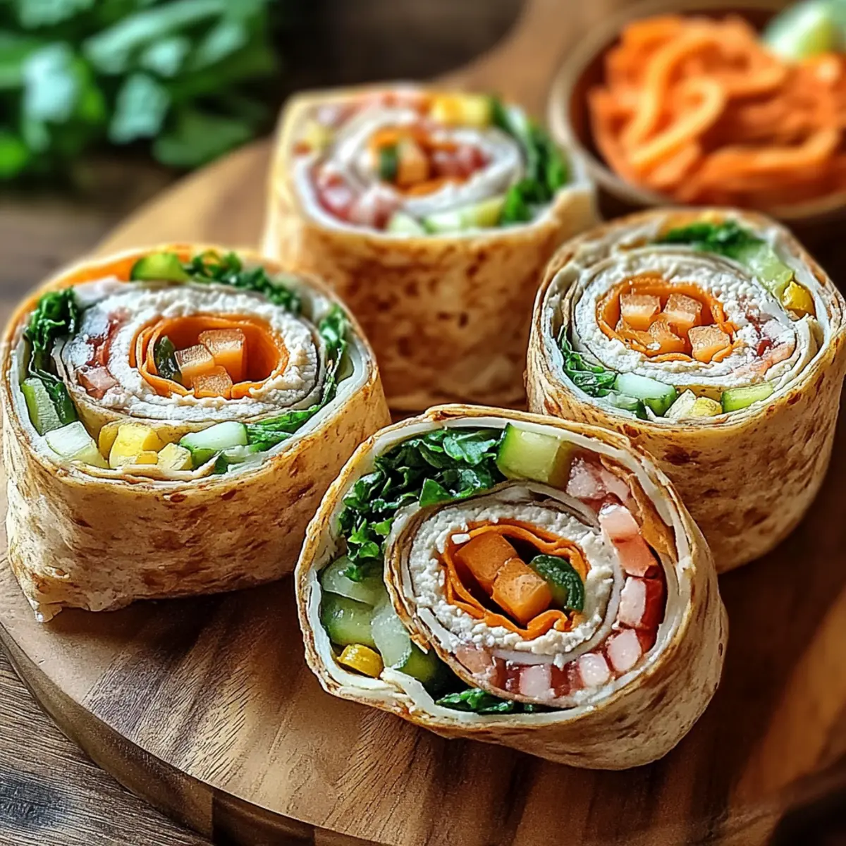Turkey Hummus Roll Ups