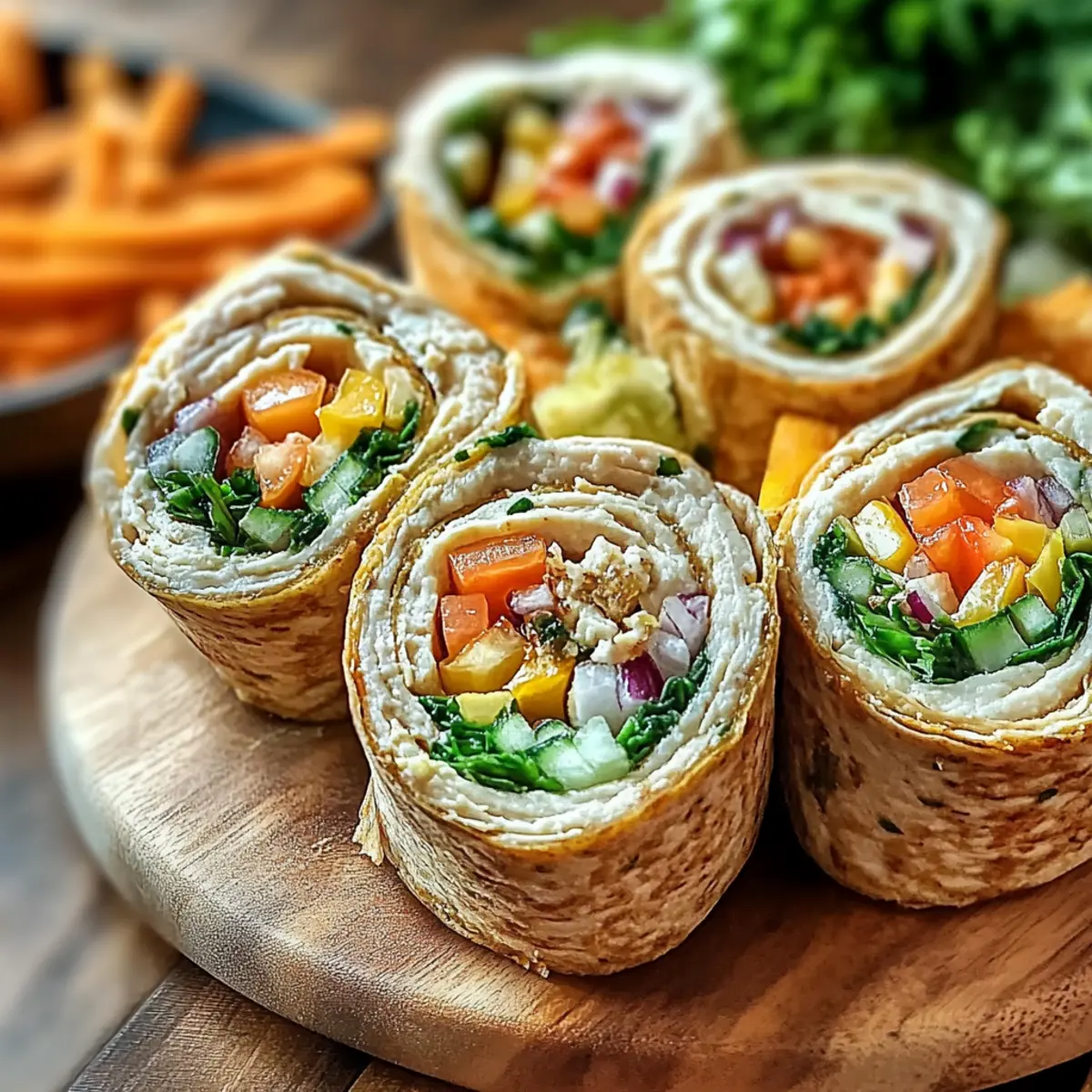 Turkey Hummus Roll Ups