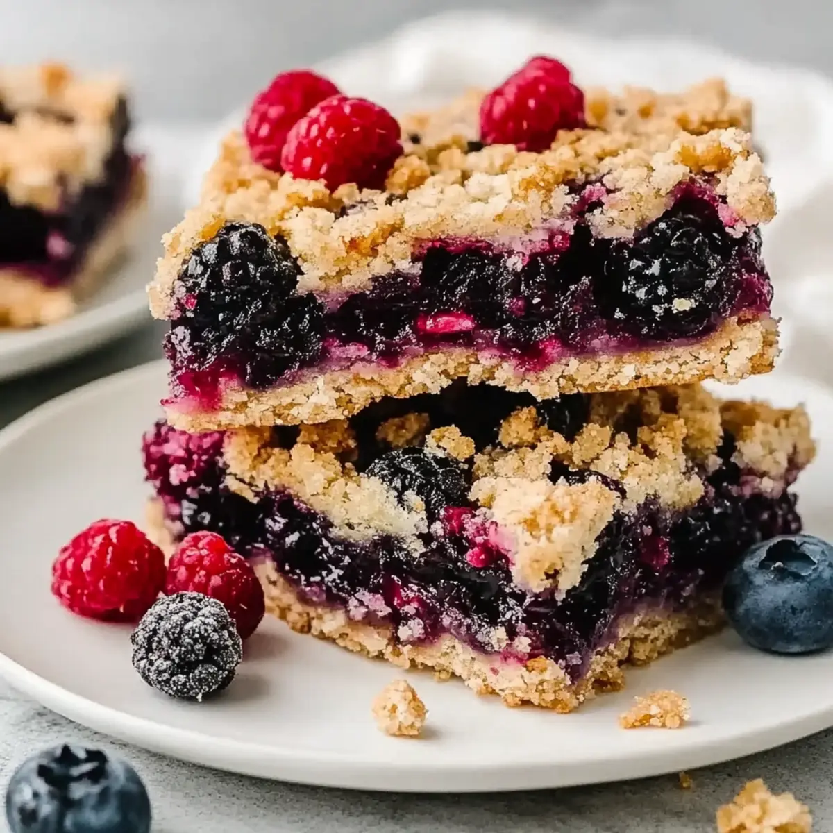 Vegan Berry Crumble Bars