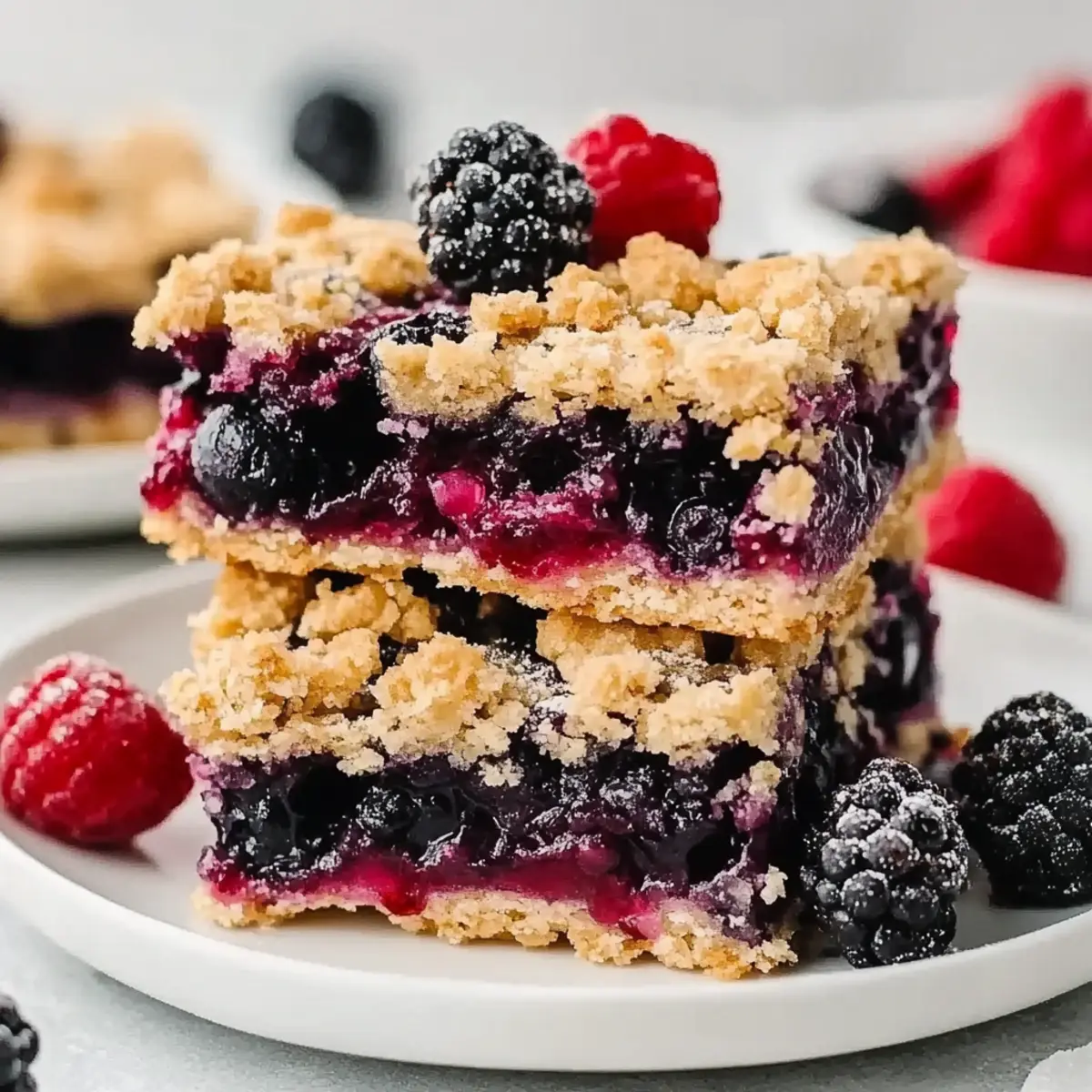 Vegan Berry Crumble Bars