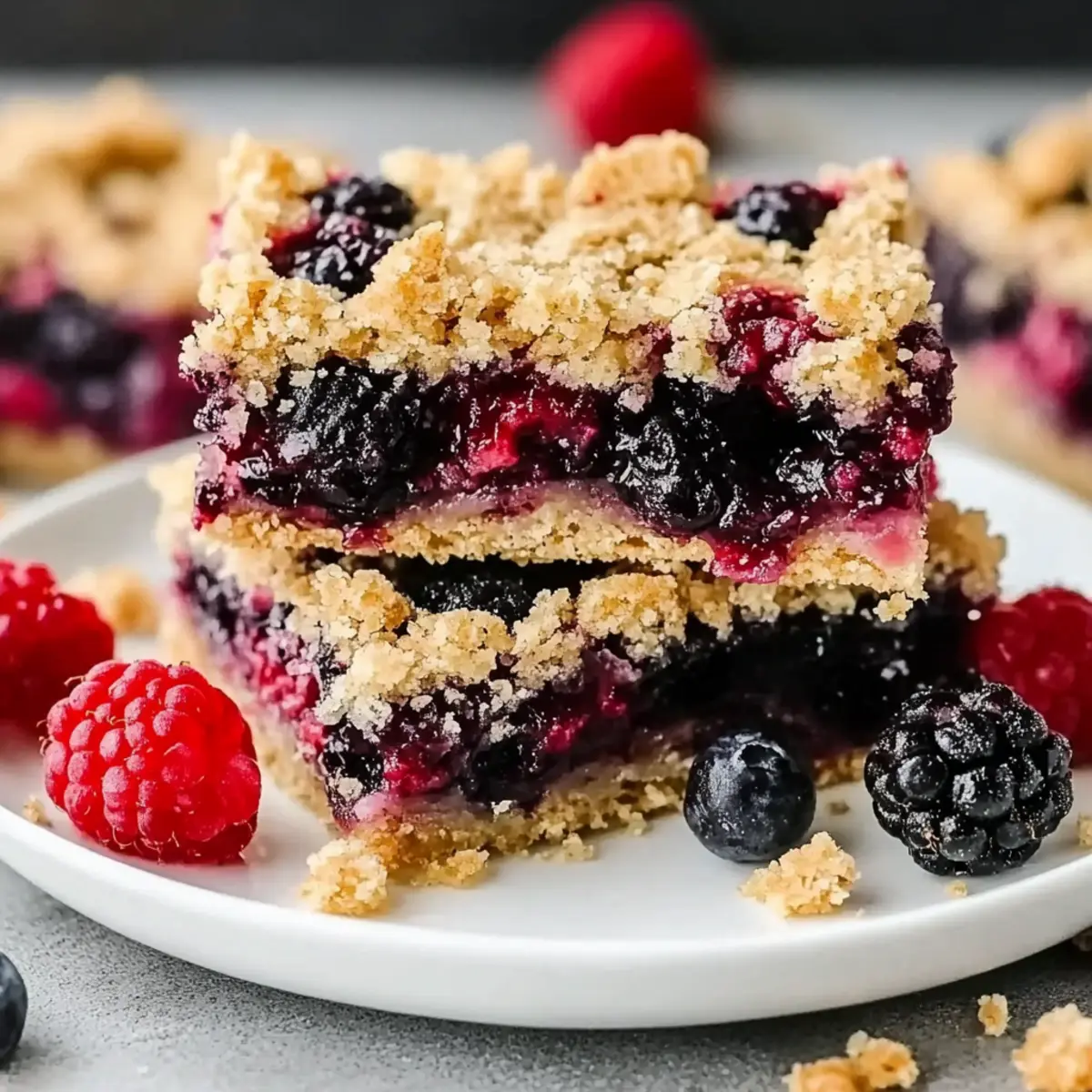 Vegan Berry Crumble Bars