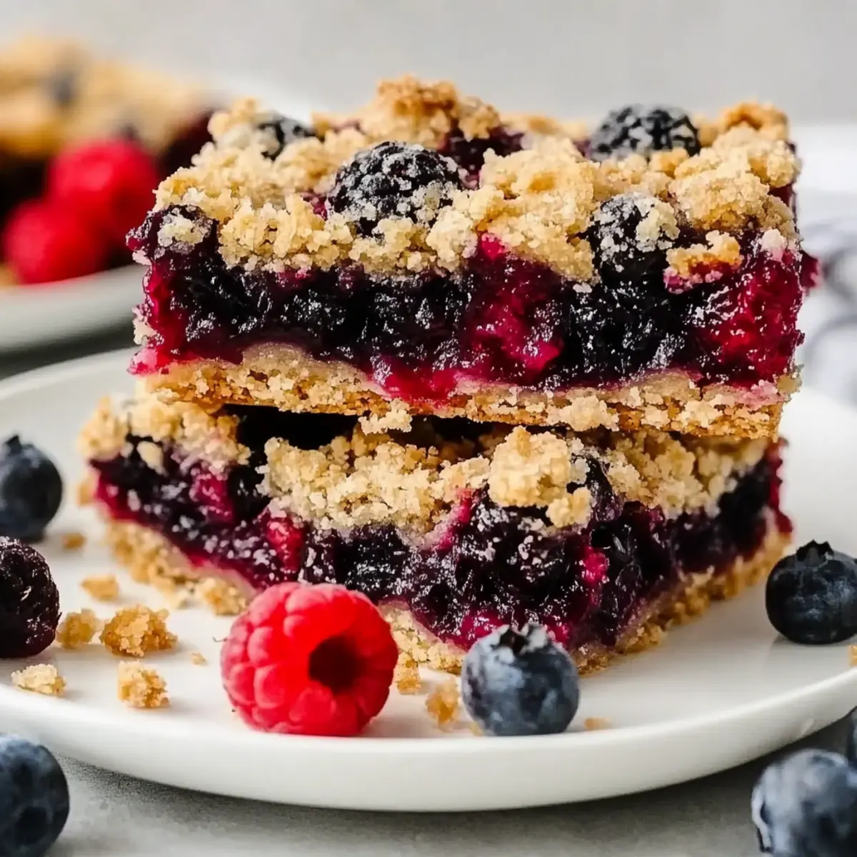 Vegan Berry Crumble Bars