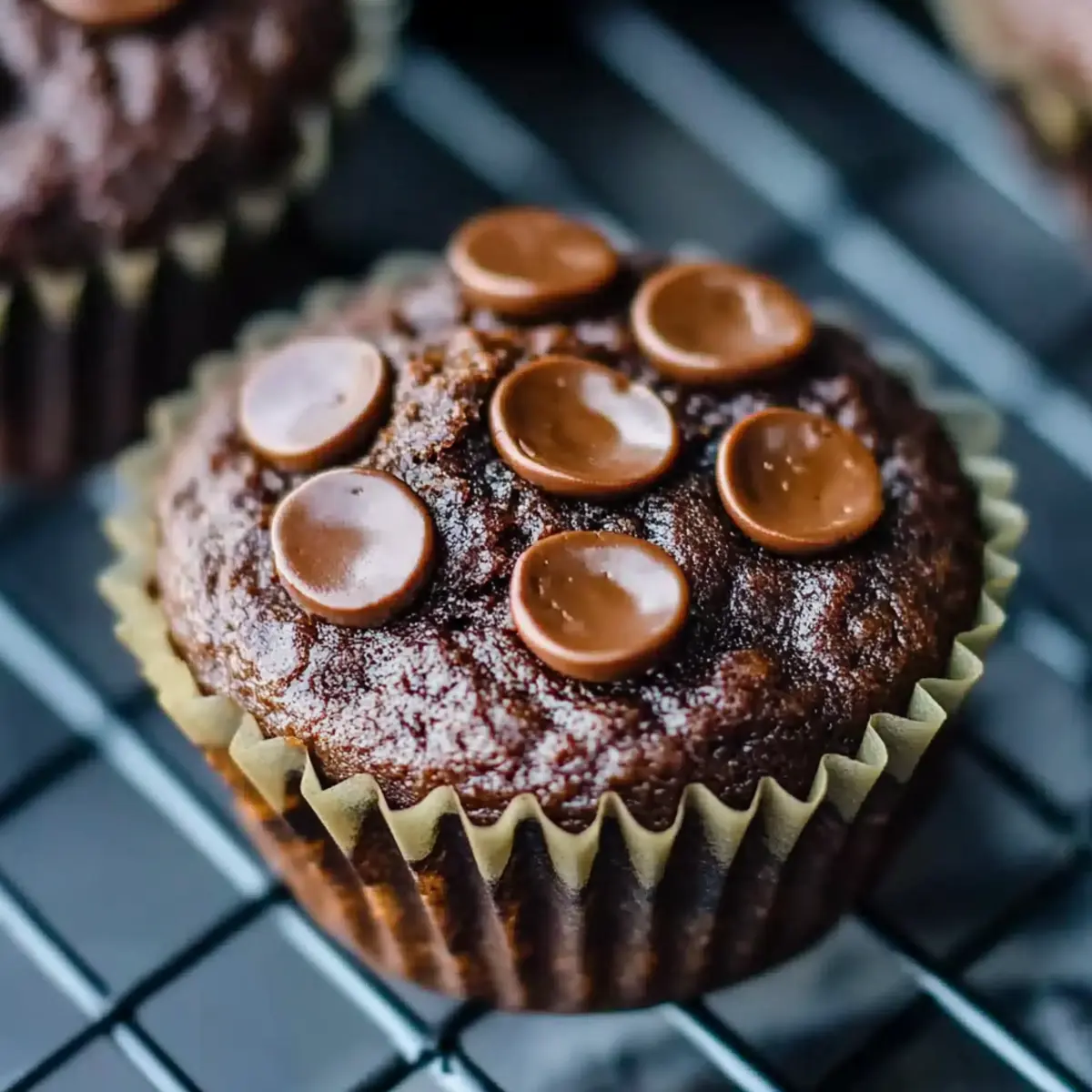 Veggie-Loaded Chocolate Muffins