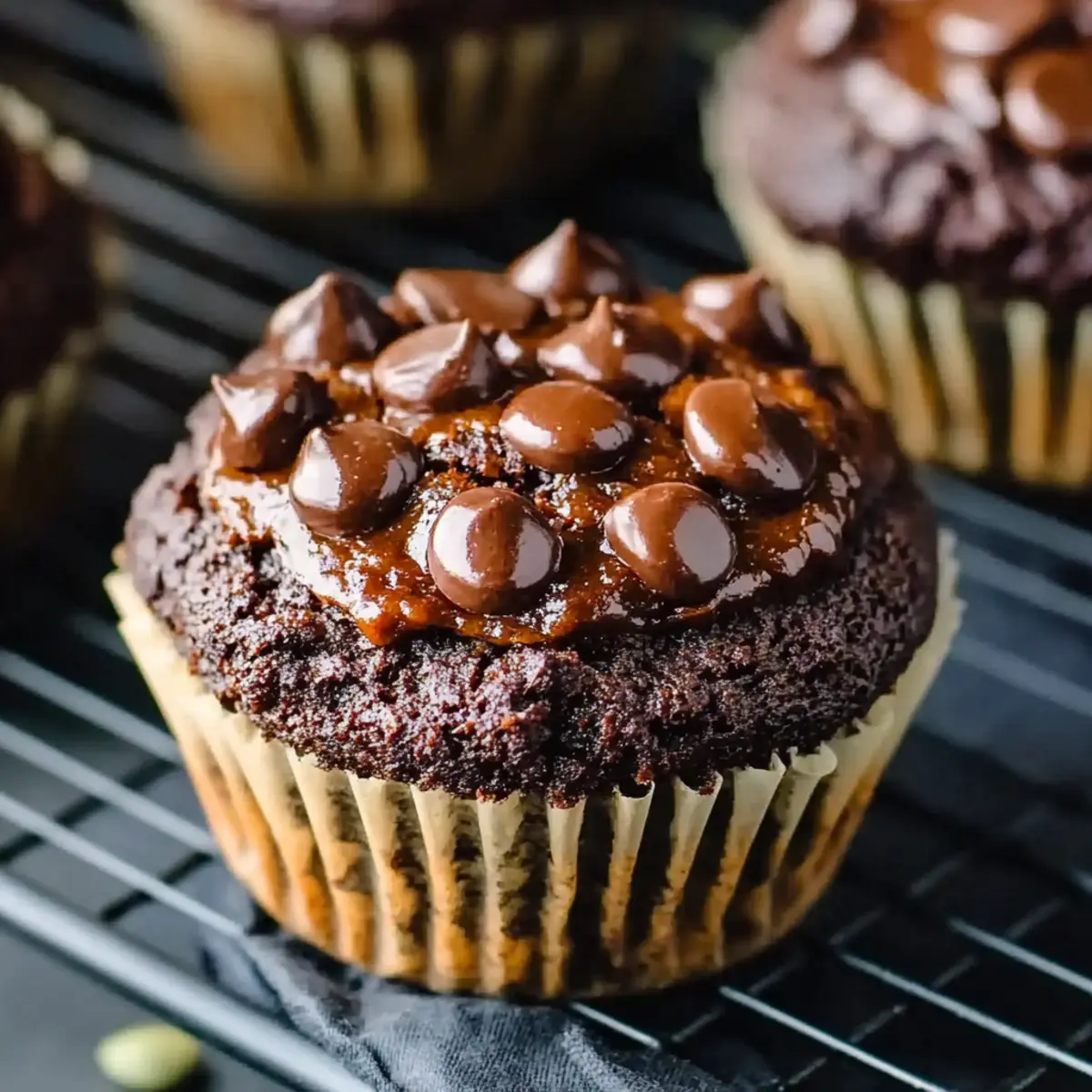 Veggie-Loaded Chocolate Muffins