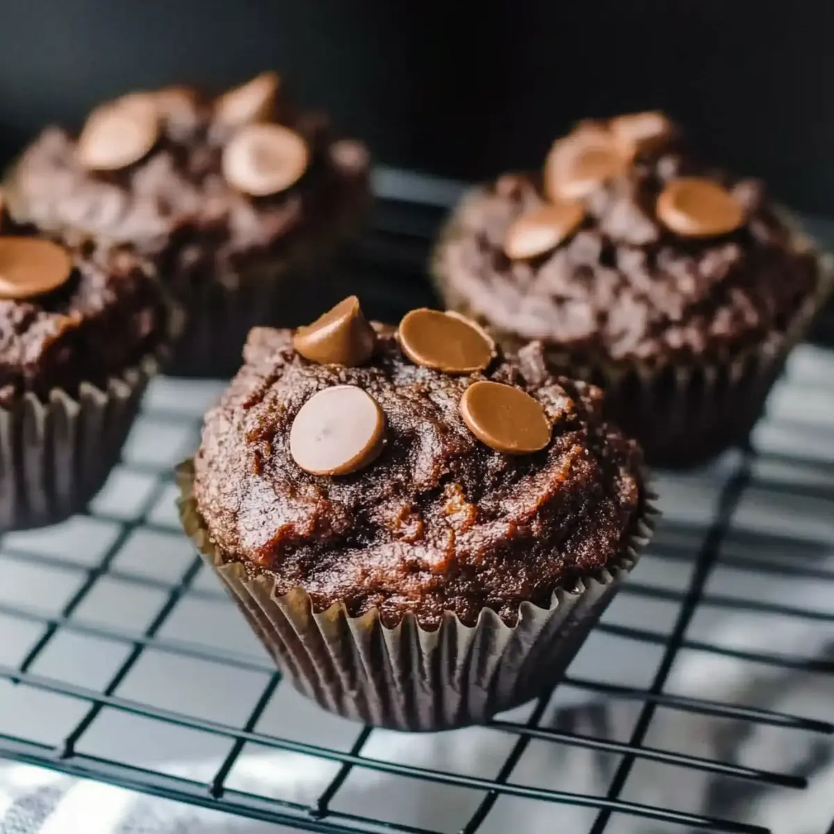 Veggie-Loaded Chocolate Muffins