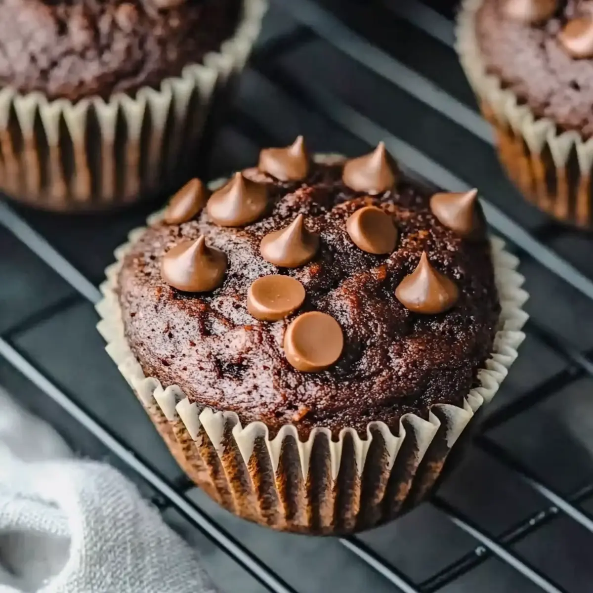 Veggie-Loaded Chocolate Muffins