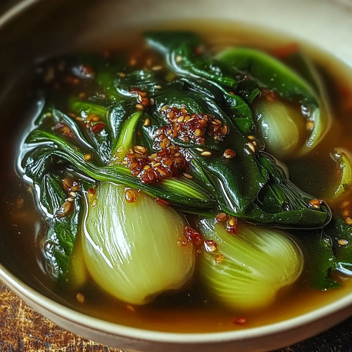 Bok Choy Soup With Garlic And Ginger