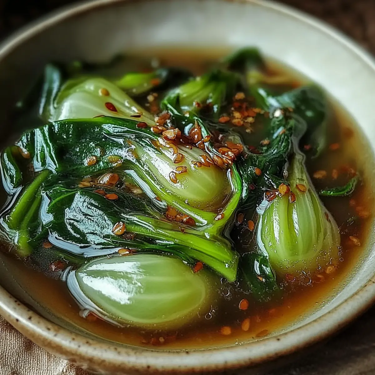 Bok Choy Soup With Garlic And Ginger