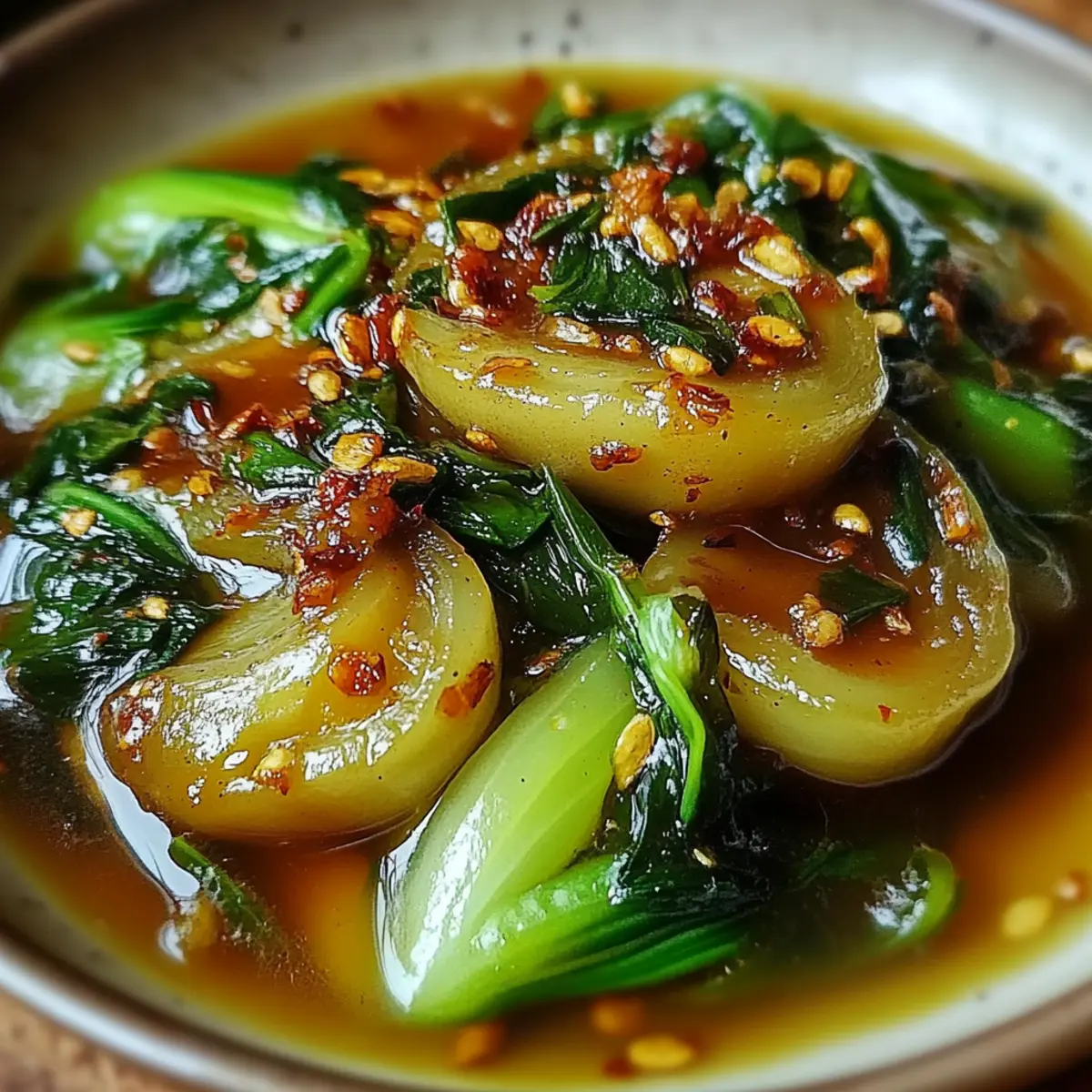 Bok Choy Soup With Garlic And Ginger