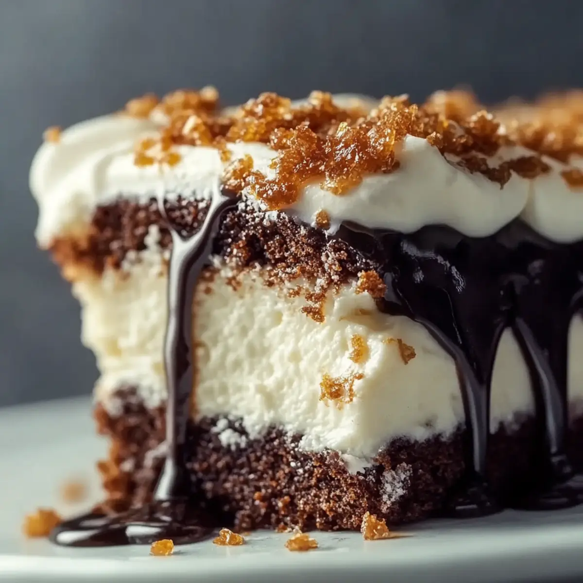 Chocolate Caramel Toffee Crunch Cake
