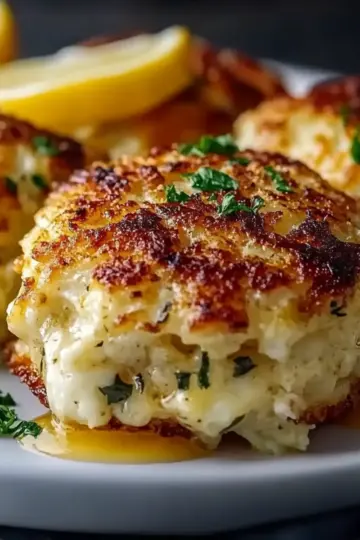 Crab Stuffed Cheddar Bay Biscuits With Lemon Butter Sauce