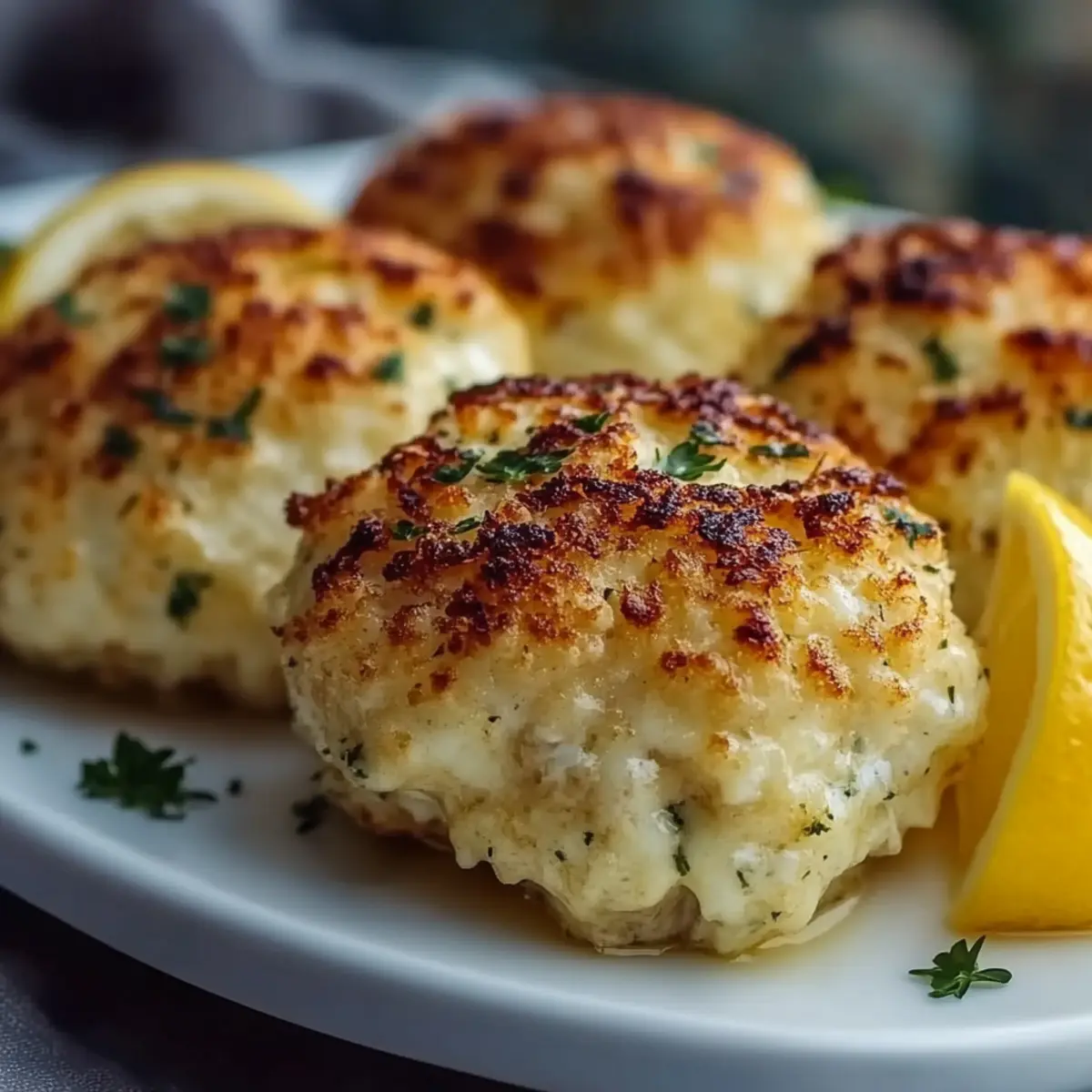 Crab Stuffed Cheddar Bay Biscuits With Lemon Butter Sauce