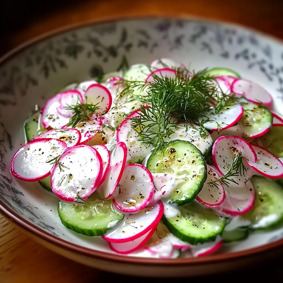Creamy Cucumber Radish Salad