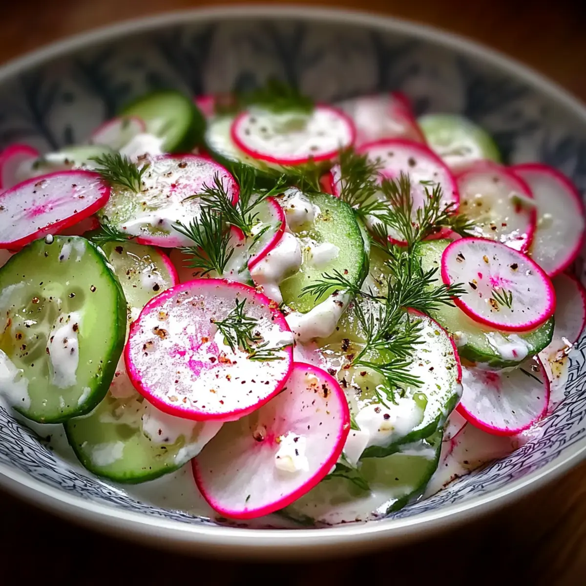 Creamy Cucumber Radish Salad