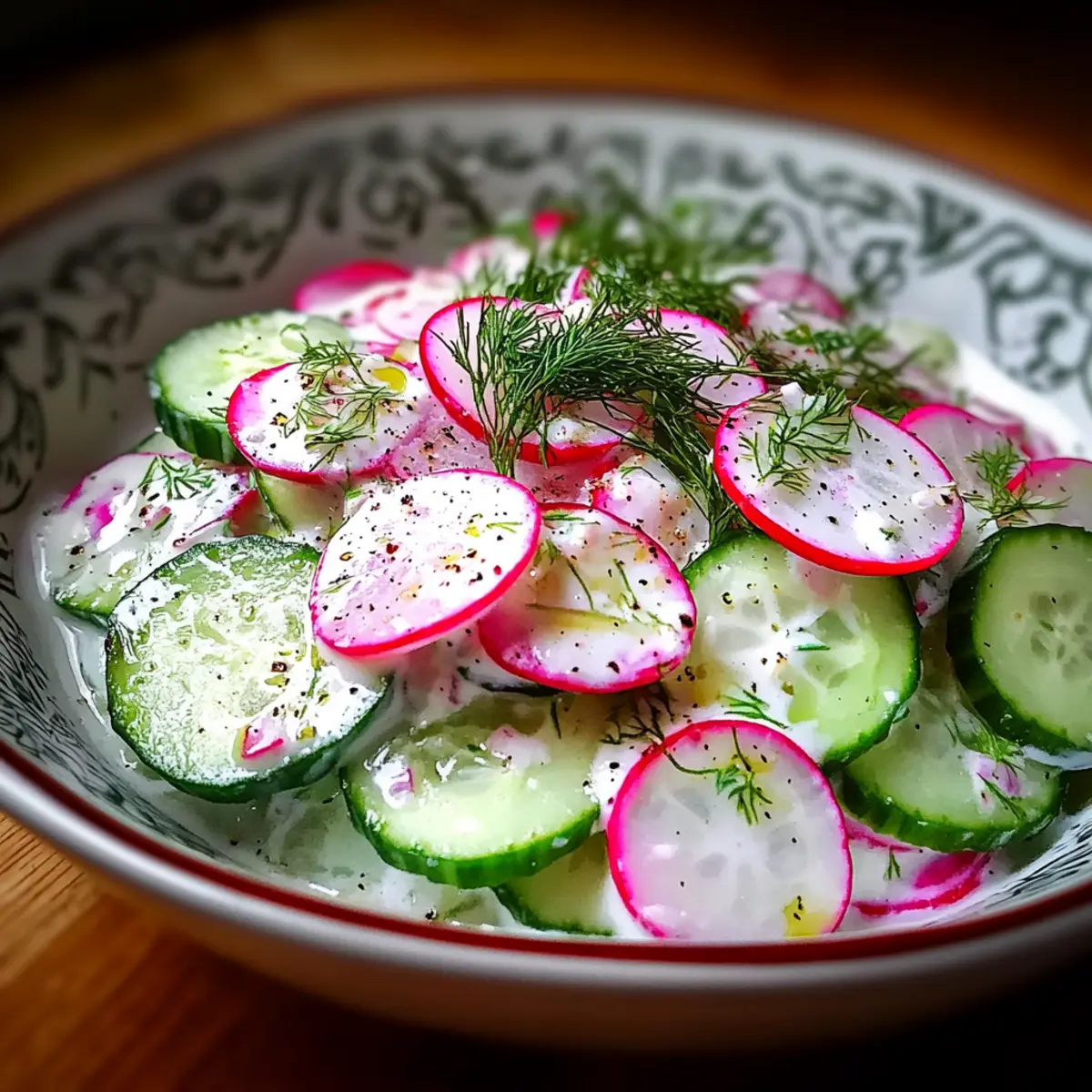 Creamy Cucumber Radish Salad