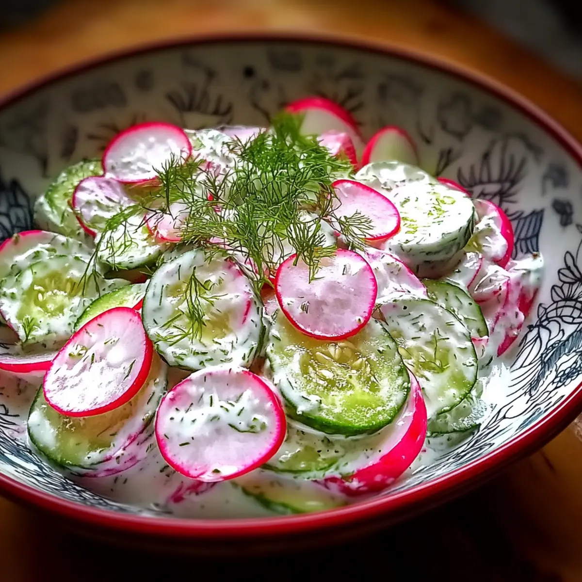 Creamy Cucumber Radish Salad