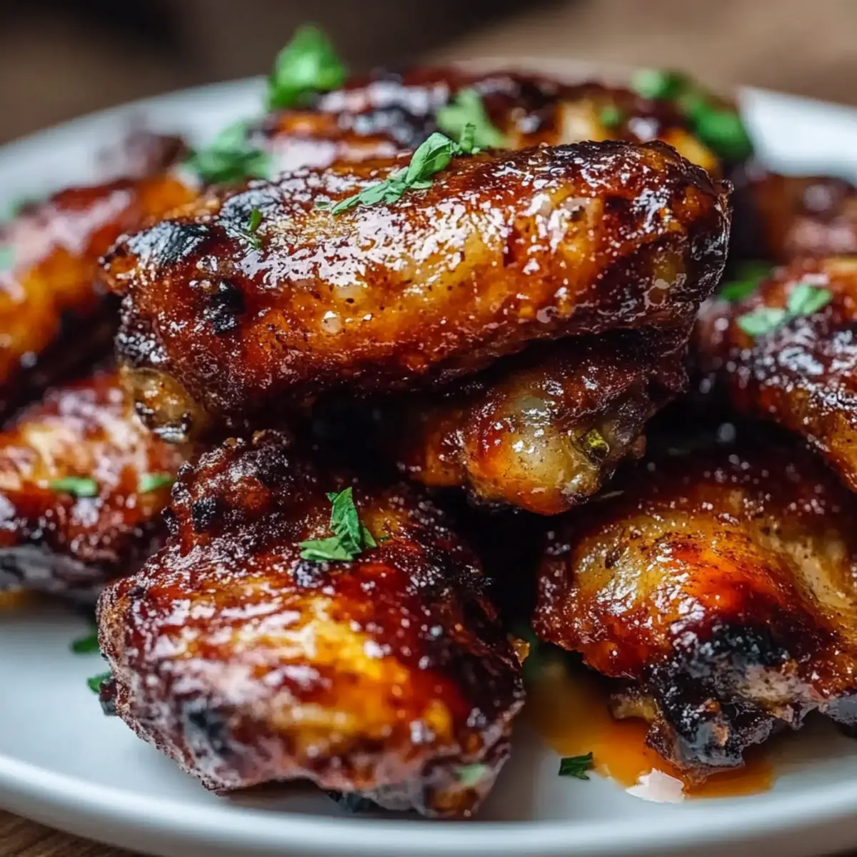 Crispy Oven Baked Honey BBQ Chicken Wings