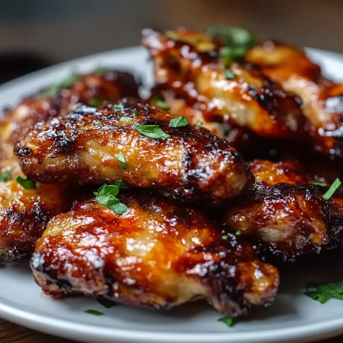 Crispy Oven Baked Honey BBQ Chicken Wings