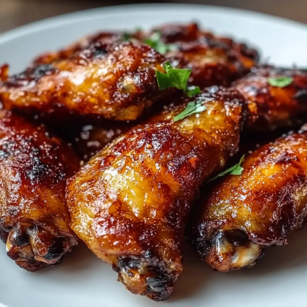 Crispy Oven Baked Honey BBQ Chicken Wings