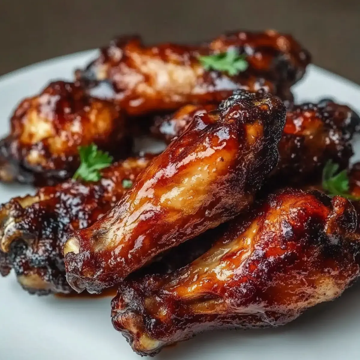 Crispy Oven Baked Honey BBQ Chicken Wings