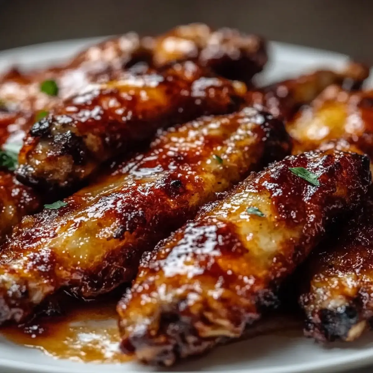 Crispy Oven Baked Honey BBQ Chicken Wings