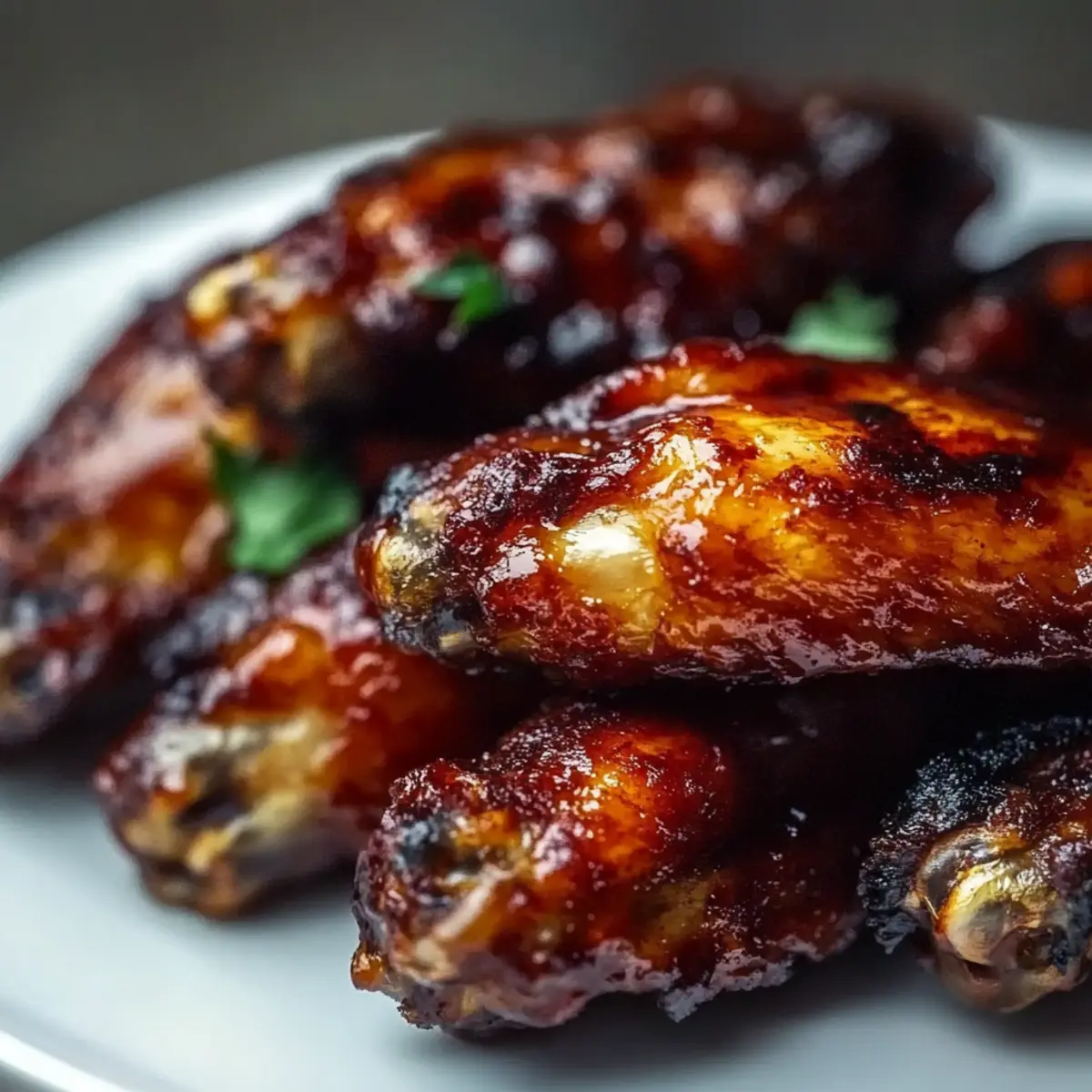 Crispy Oven Baked Honey BBQ Chicken Wings