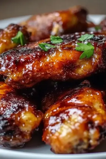 Crispy Oven Baked Honey BBQ Chicken Wings