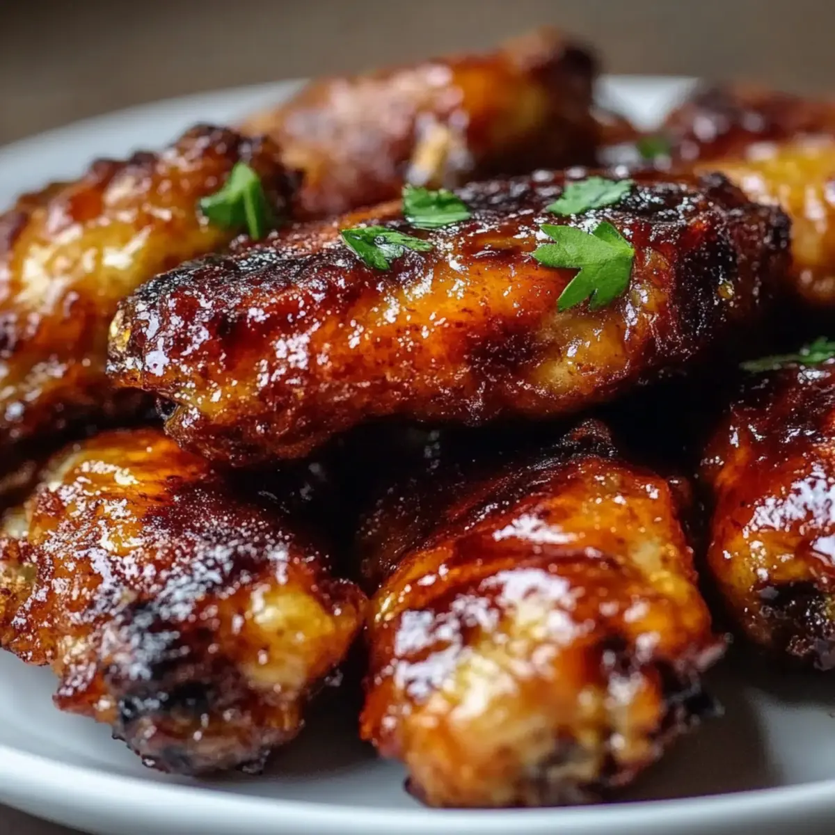 Crispy Oven Baked Honey BBQ Chicken Wings